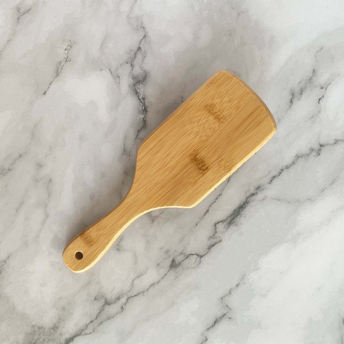 Bamboo Adult Hair Brush Square Back View