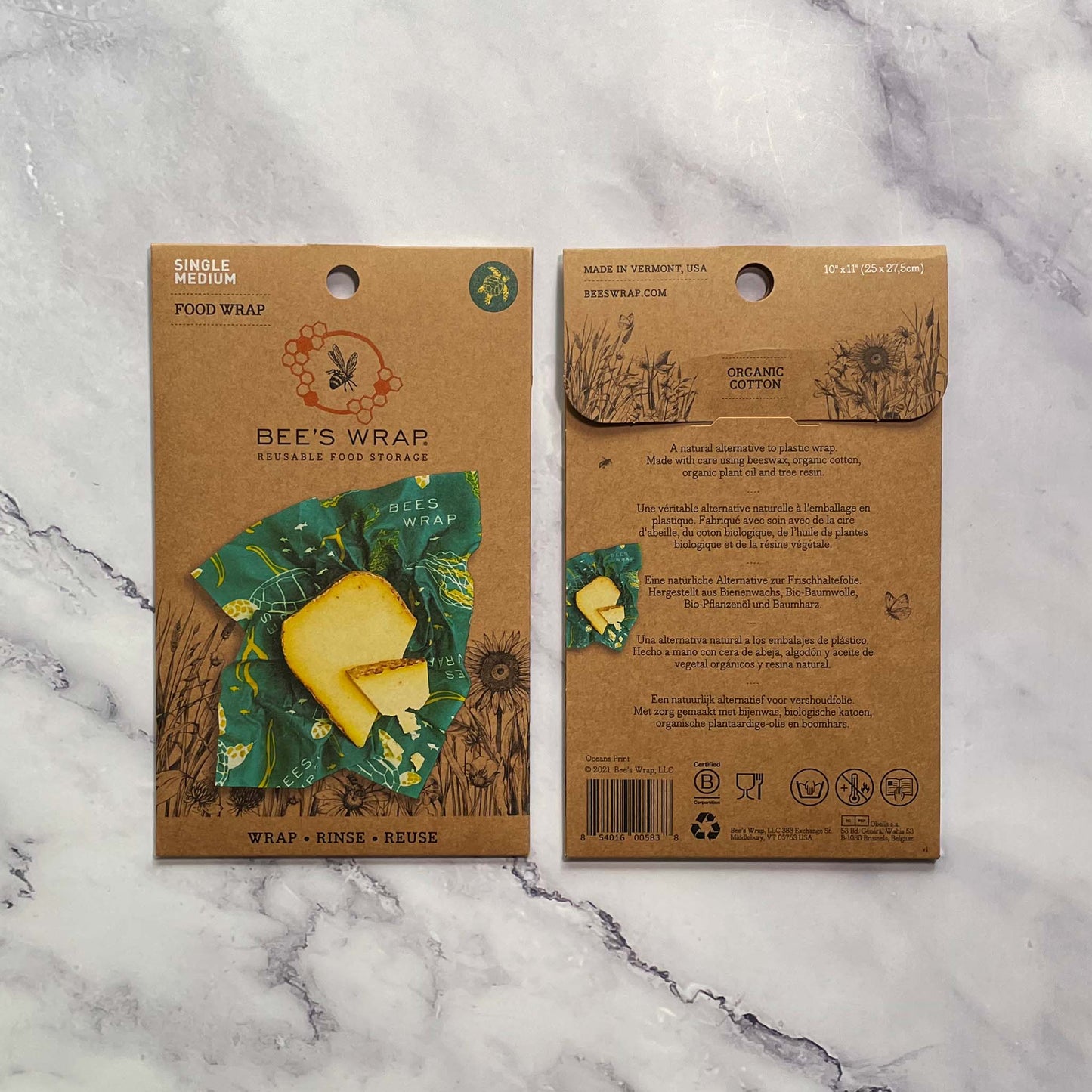 BeesWax Food Wrap Medium with turtles