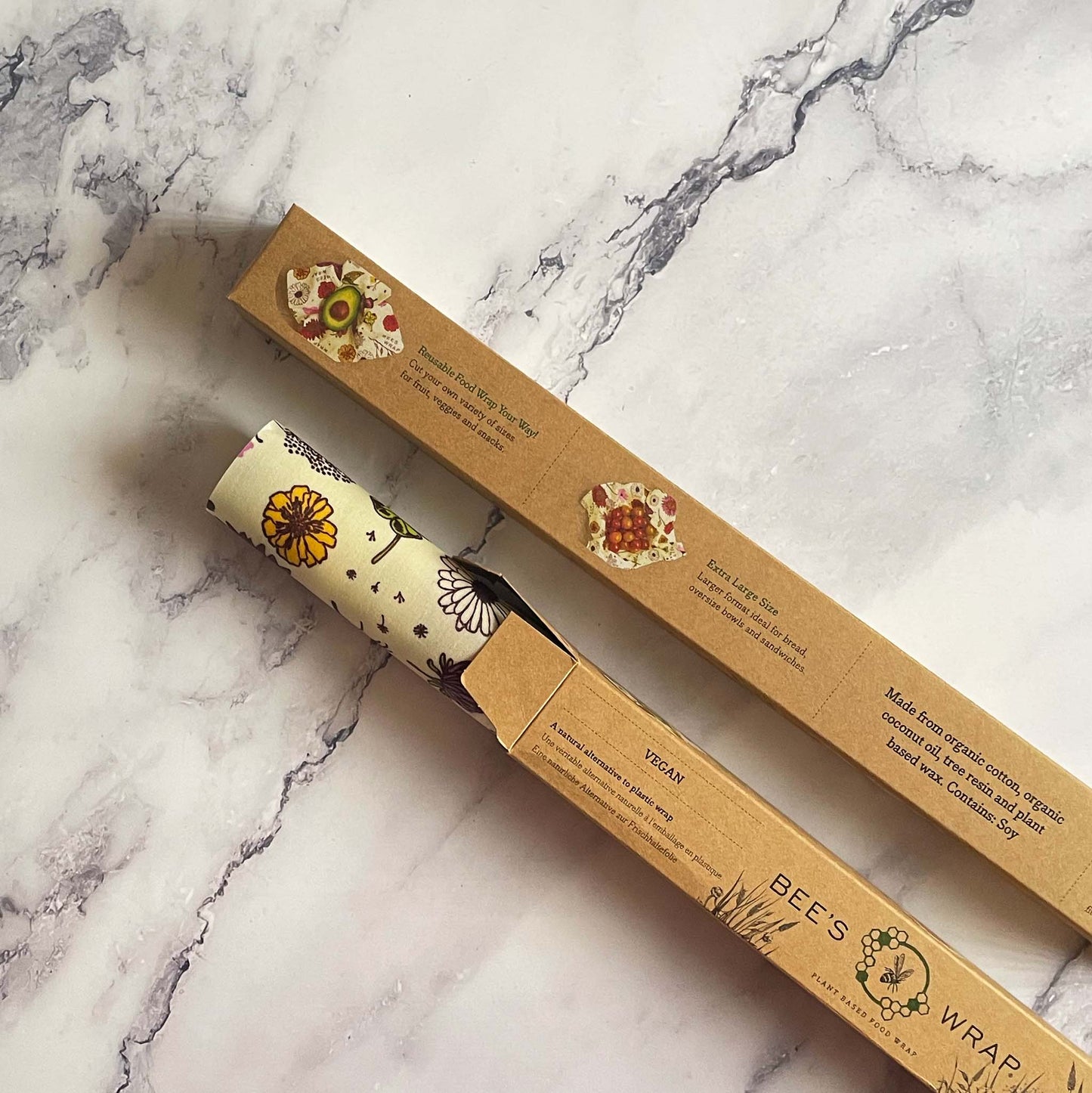 Plant-based food wrap cut-to-size roll