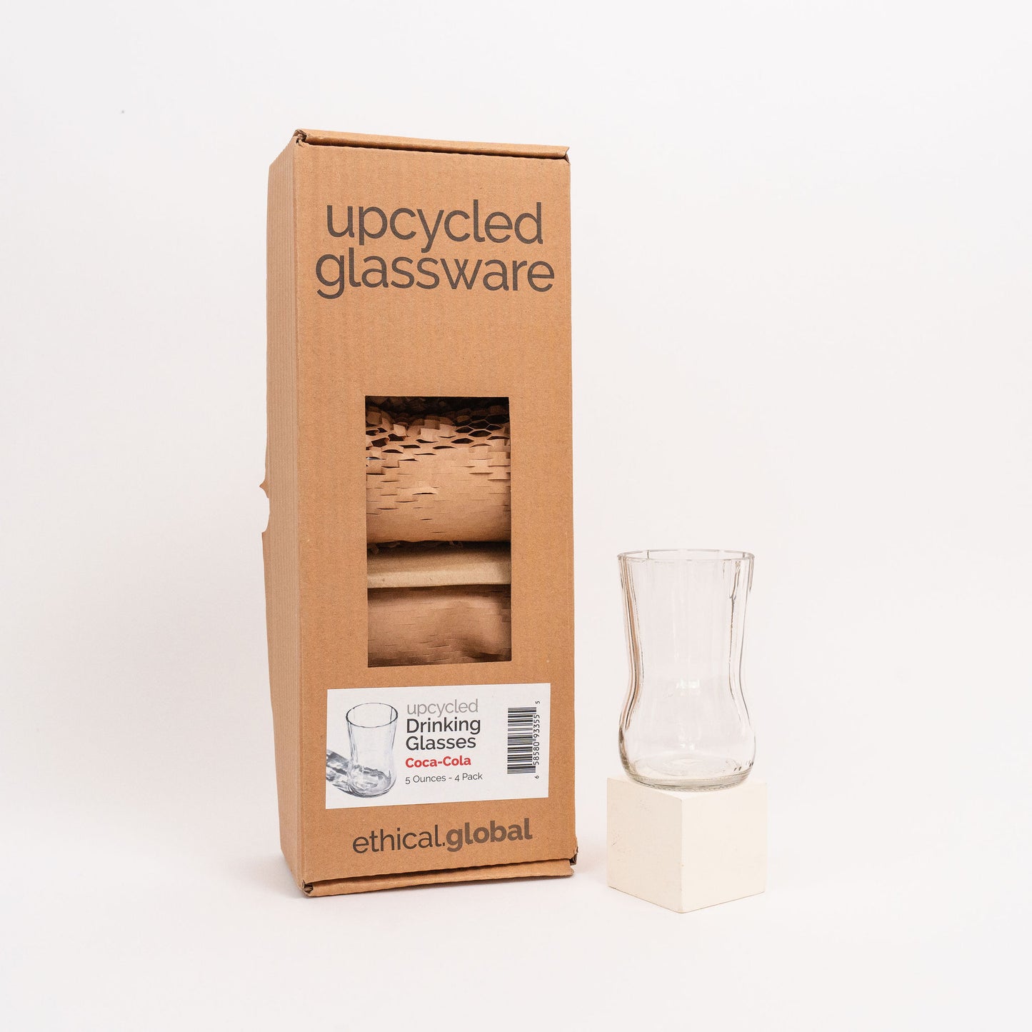 Upcycled Coca-Cola 5 oz Drinking Glasses