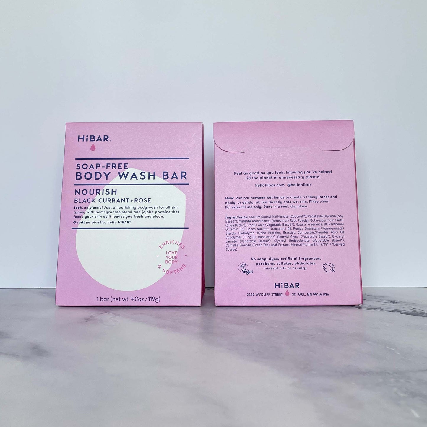 HiBAR Soap-Free Nourish Body Wash Packaging