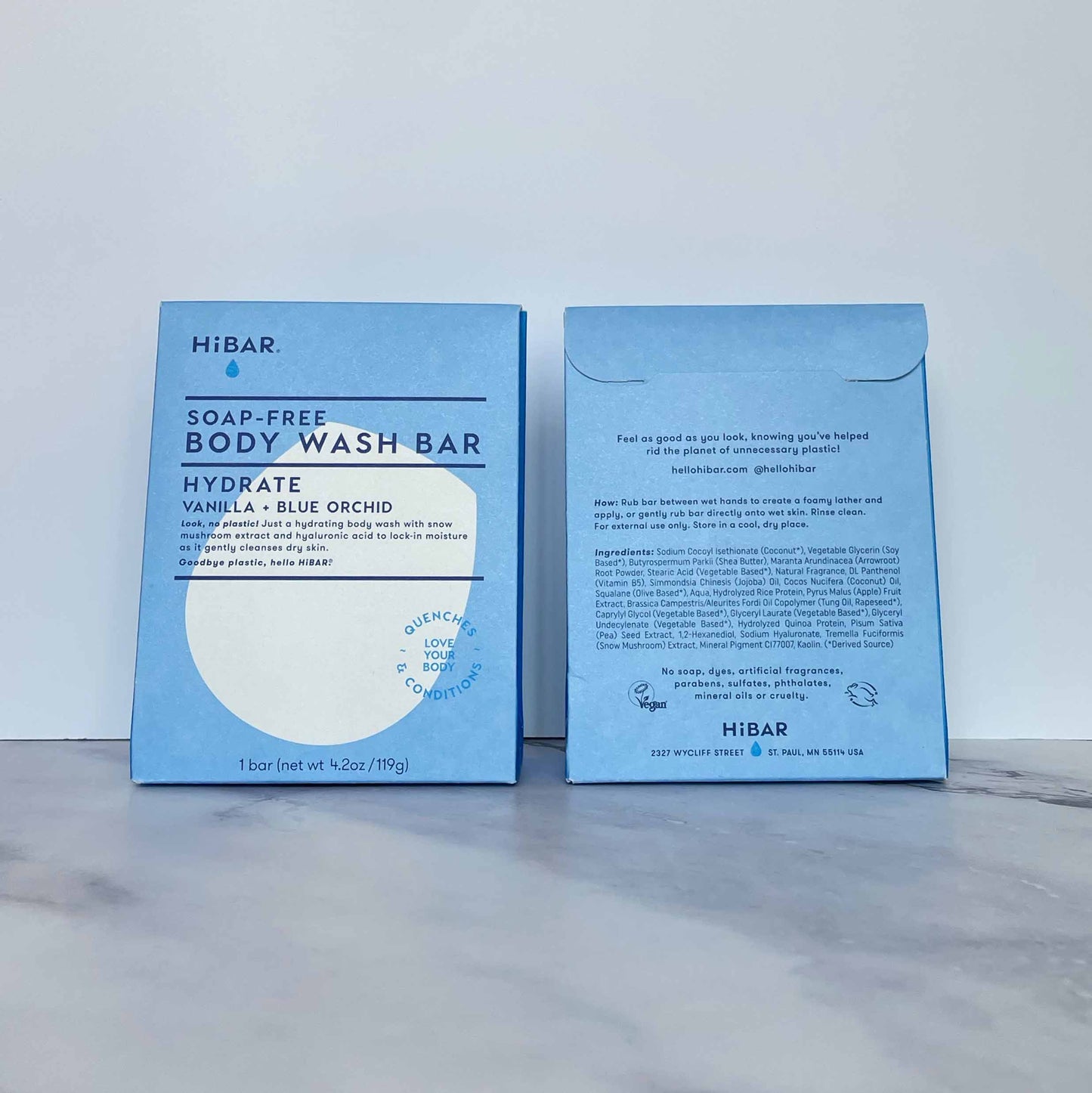 HiBAR Soap-Free Hydrate Body Wash Packaging