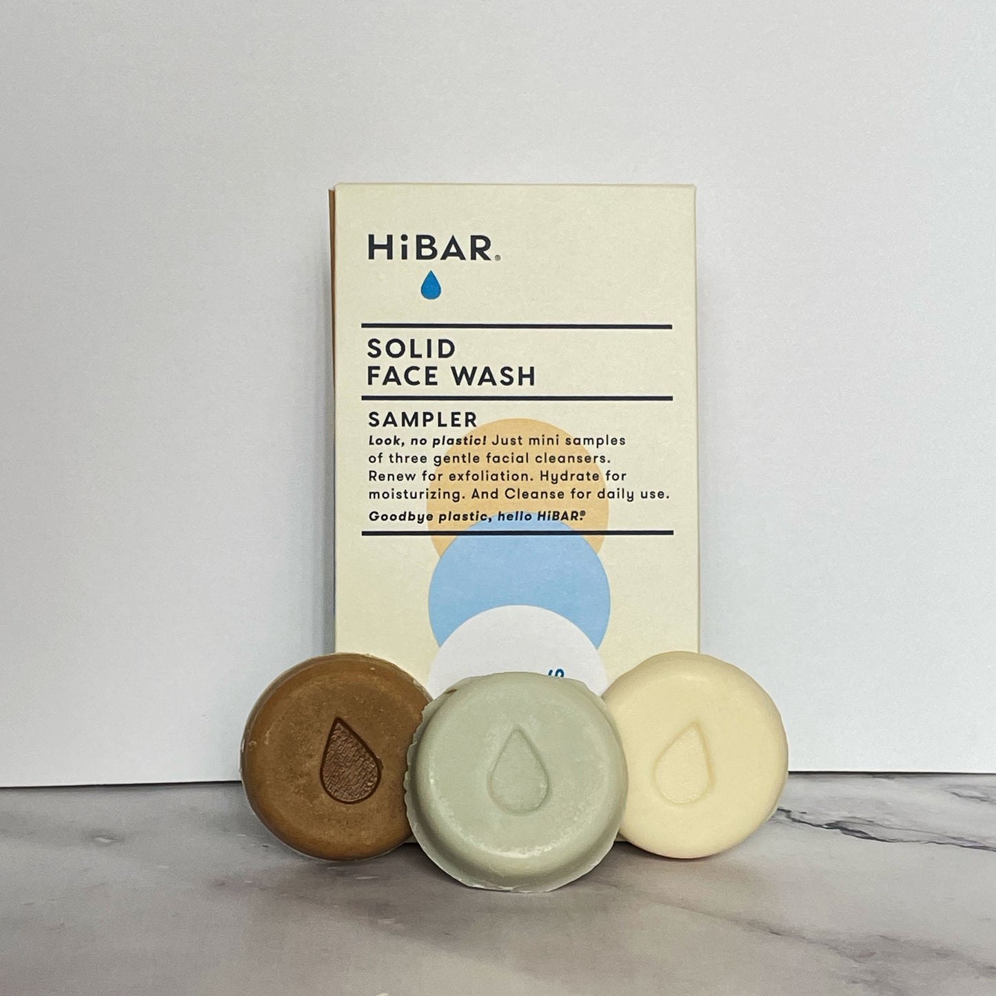 HiBAR Face Wash Sampler – Plastic-Free, Vegan, TSA-Approved