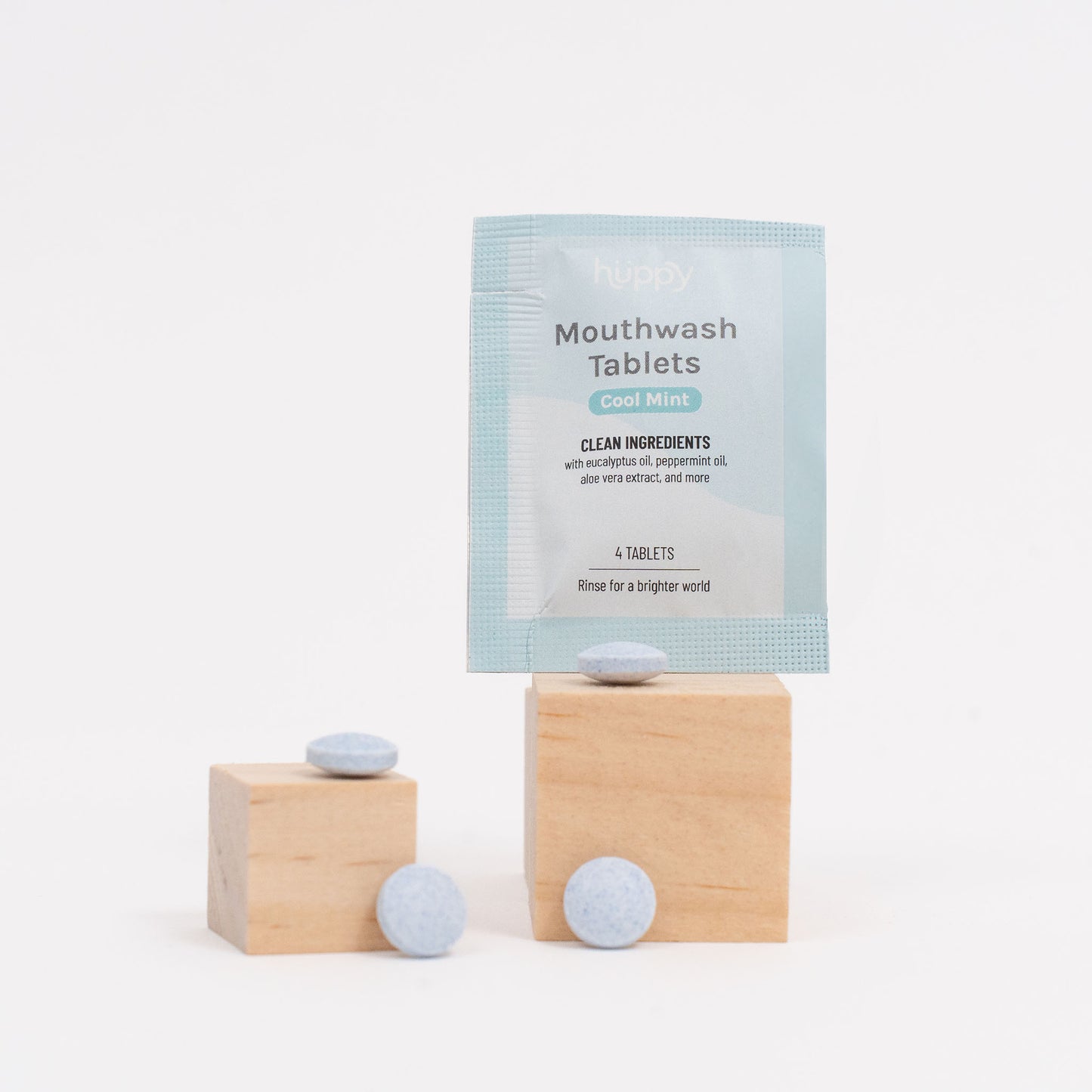 Mouthwash Tablets, Plastic-Free, Alcohol-Free, Travel Pack, 4 Tablets per Pack