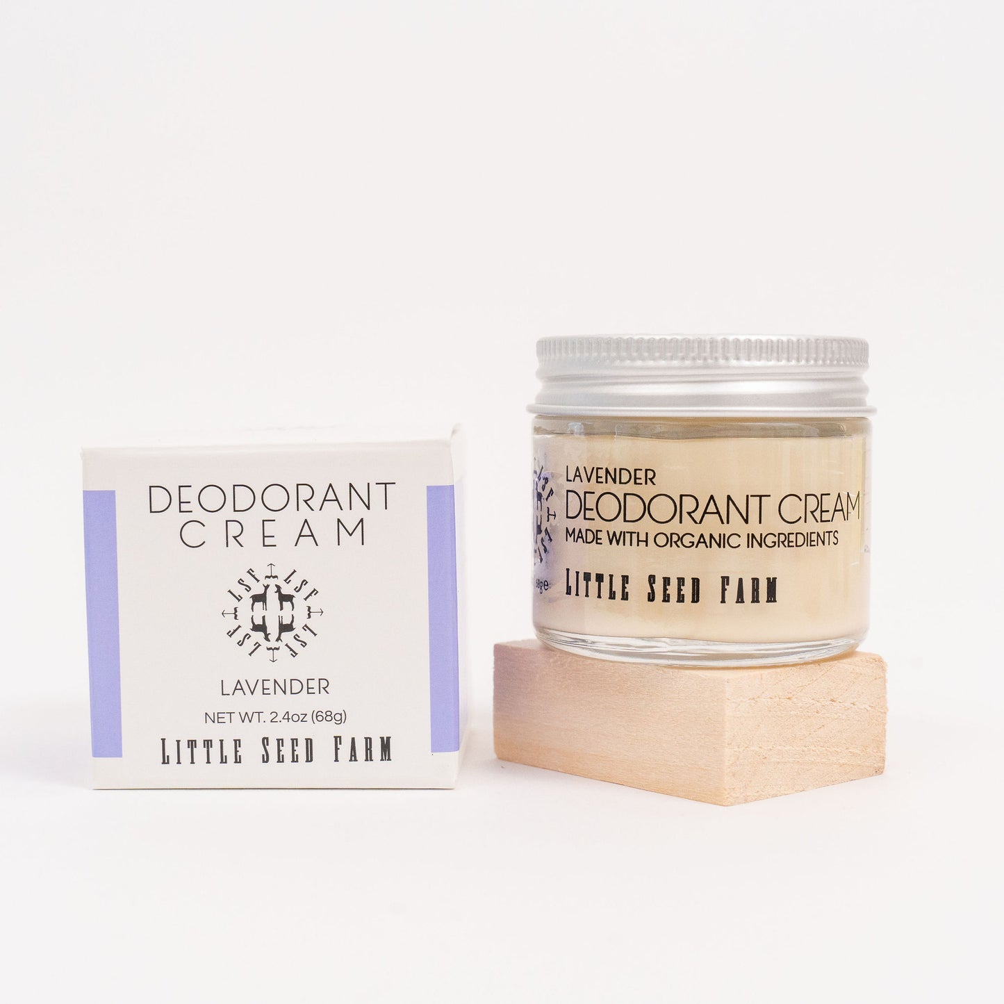Little Seed Farm Organic Deodorant Cream, Skin-Friendly, Aluminum-Free, Lavender