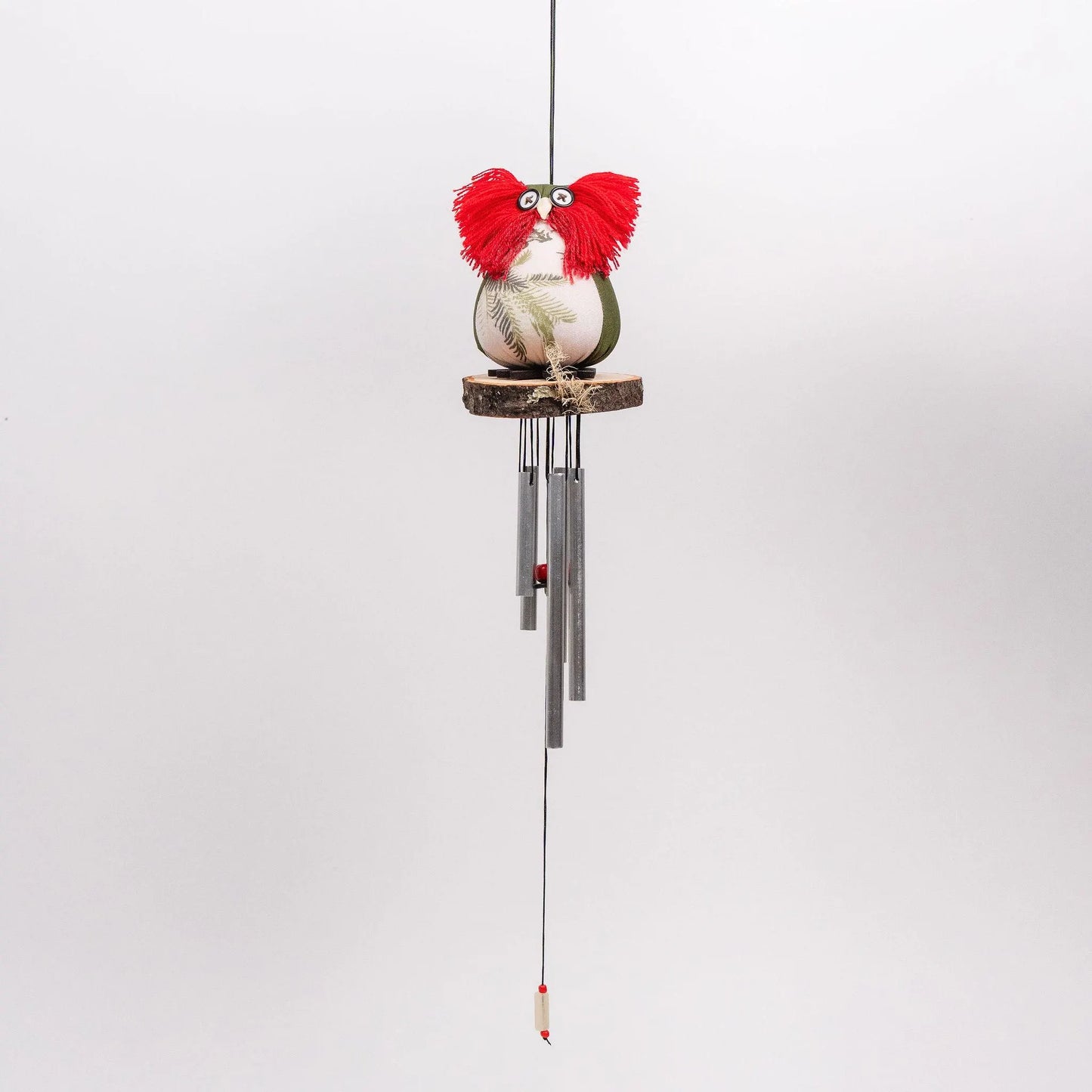 Handcrafted Owl Wind Chime – Upcycled Home Decor, Eco-Friendly Gift