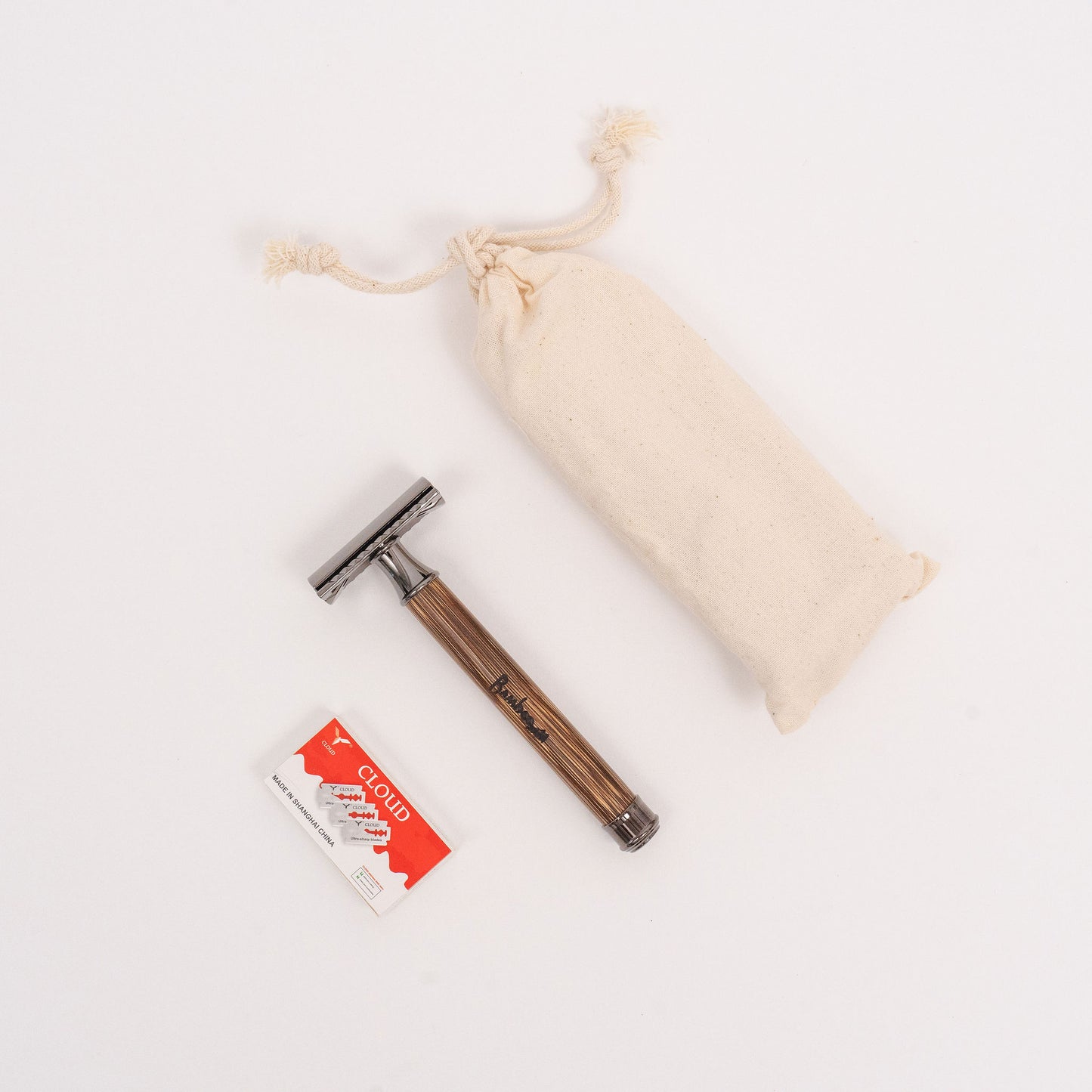 Stainless Steel Safety Razor Straight Handle