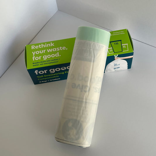 Tall Drawstring Food Waste Bags 13 Gallons