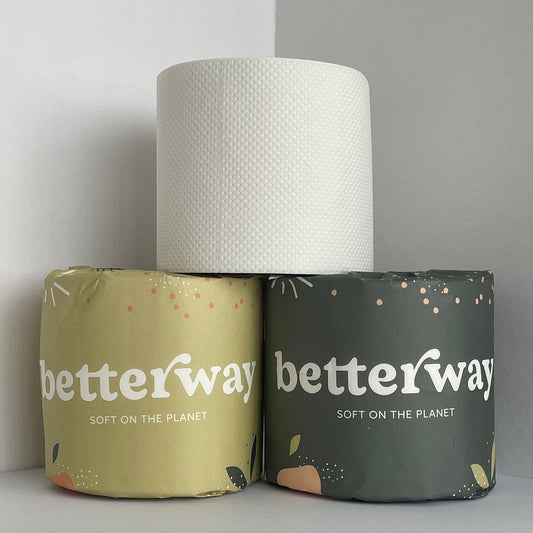 Betterway bamboo toilett paper 3-ply, view of roll texture