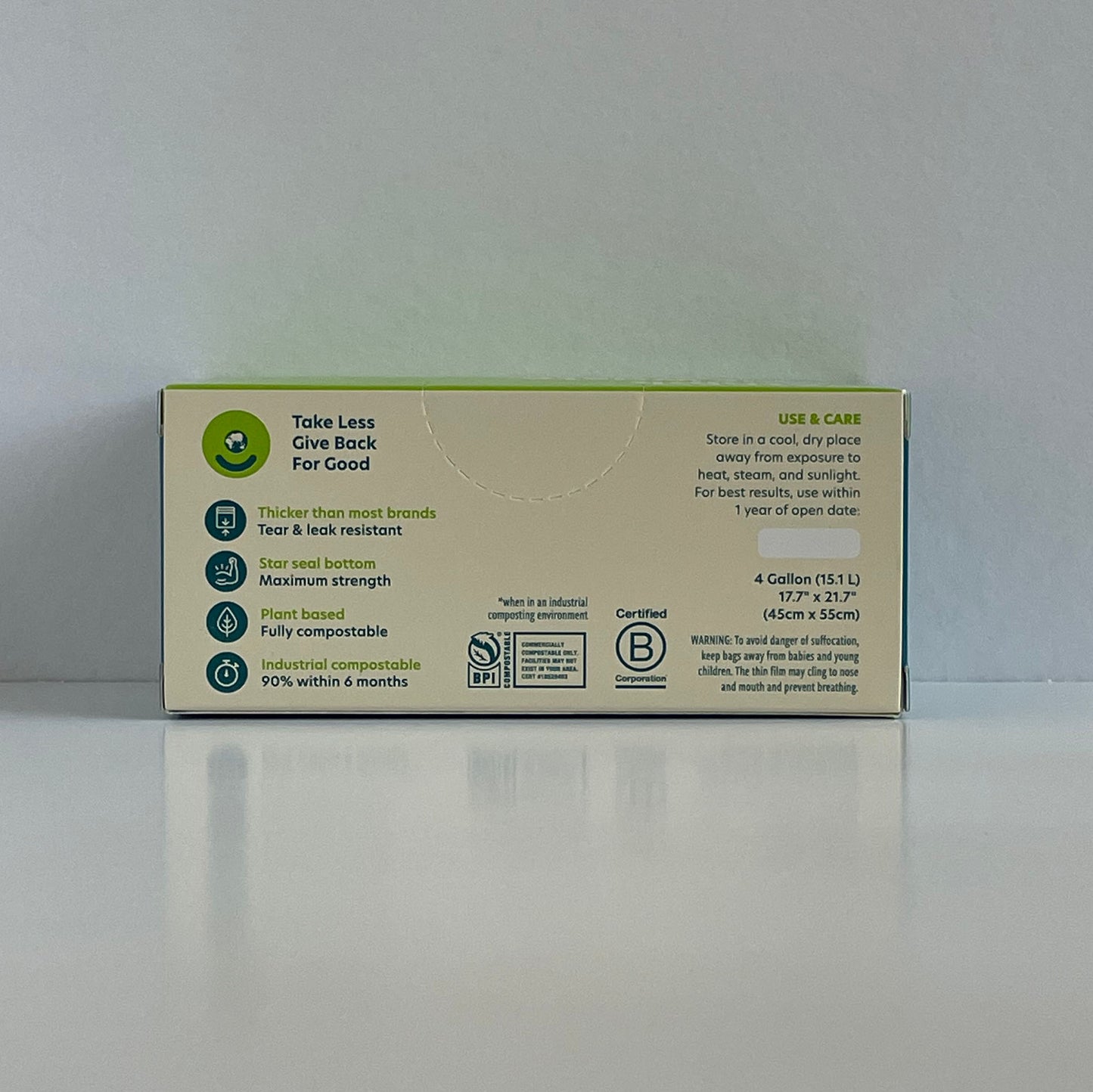 Food Waste Bags - 4 Gallons, 25 Bags