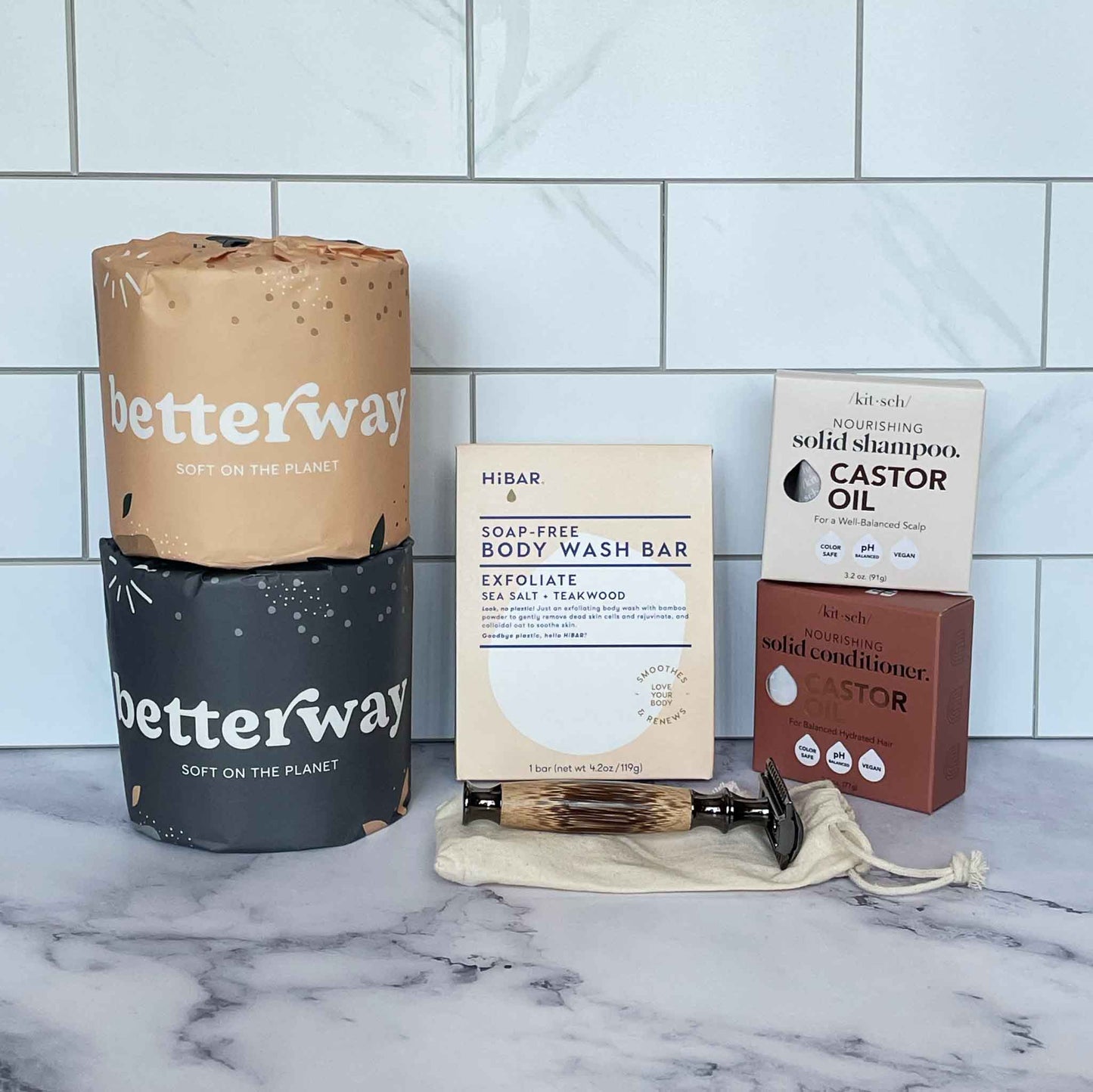 Bathroom Starter Kit - Plastic Free, Low Waste
