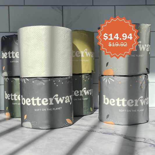 Wipe Right with Bamboo Toilet Paper - 8 Rolls for the Price of 6
