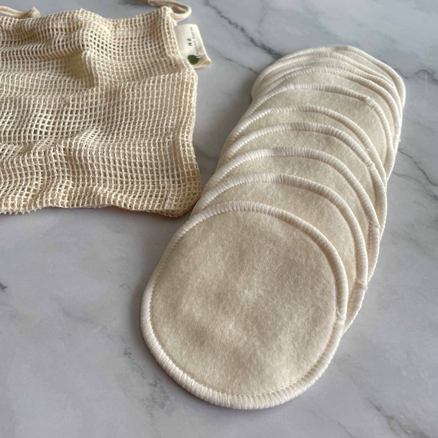 Reusable Hemp Cotton Rounds and laundry bag
