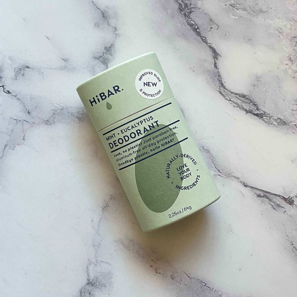 HiBAR’s vegan, plastic-free, and aluminum-free deodorant bar: Fragrance Mint plus Eucalyptus