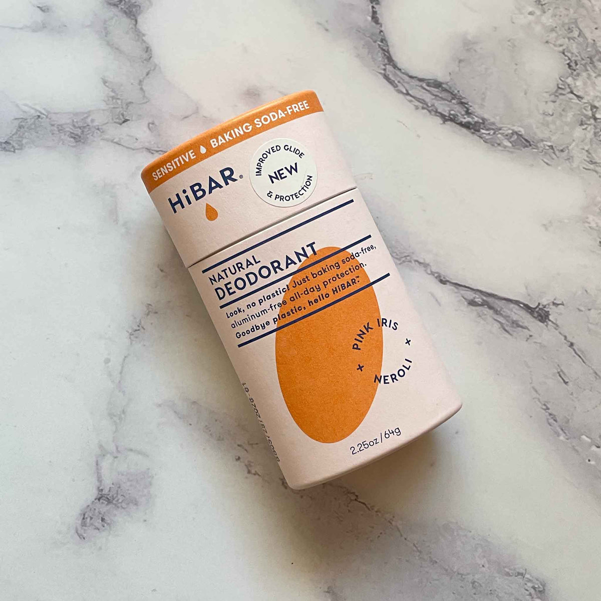 HiBAR’s vegan, plastic-free, and aluminum-free deodorant bar: Fragrance Pink Iris plus Neroli