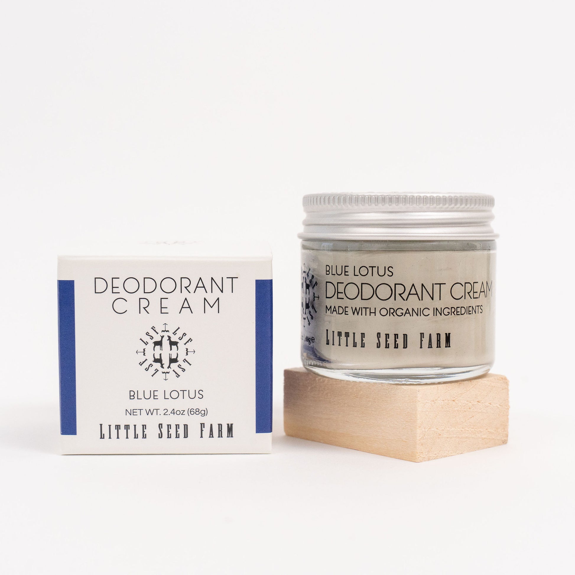 Little Seed Farm Organic Deodorant Cream, Skin-Friendly, Aluminum-Free, Blue Lotus