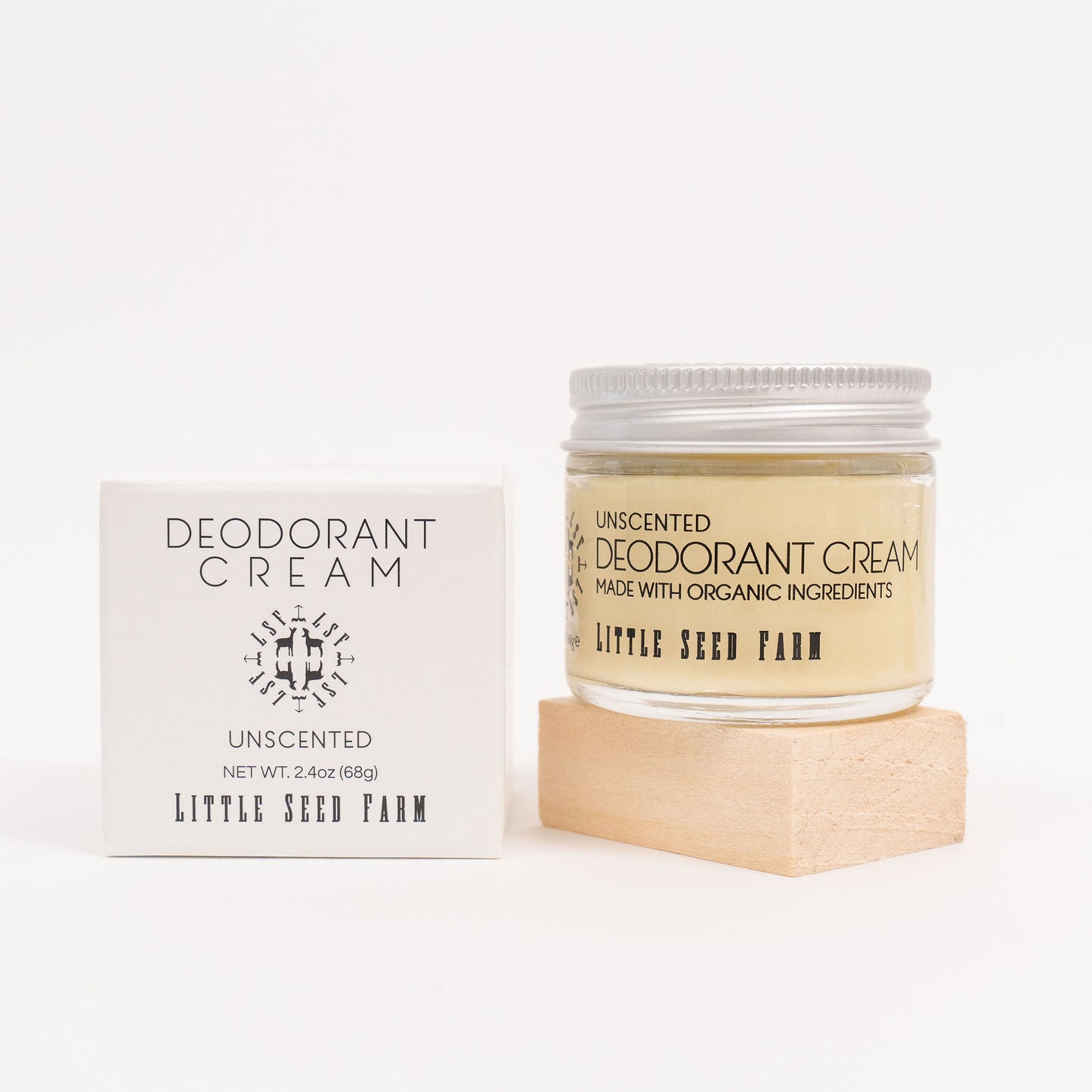 Little Seed Farm Organic Deodorant Cream, Skin-Friendly, Aluminum-Free, Unscented