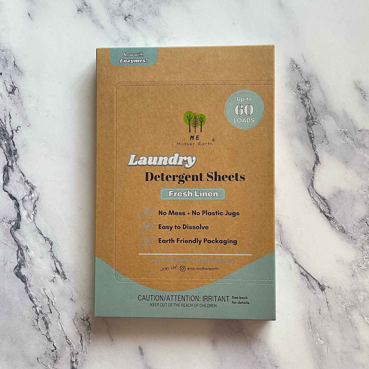 Laundry Detergent Sheets Fresh Linen -  Concentrated, Low Waste, Plastic Jug Alternative