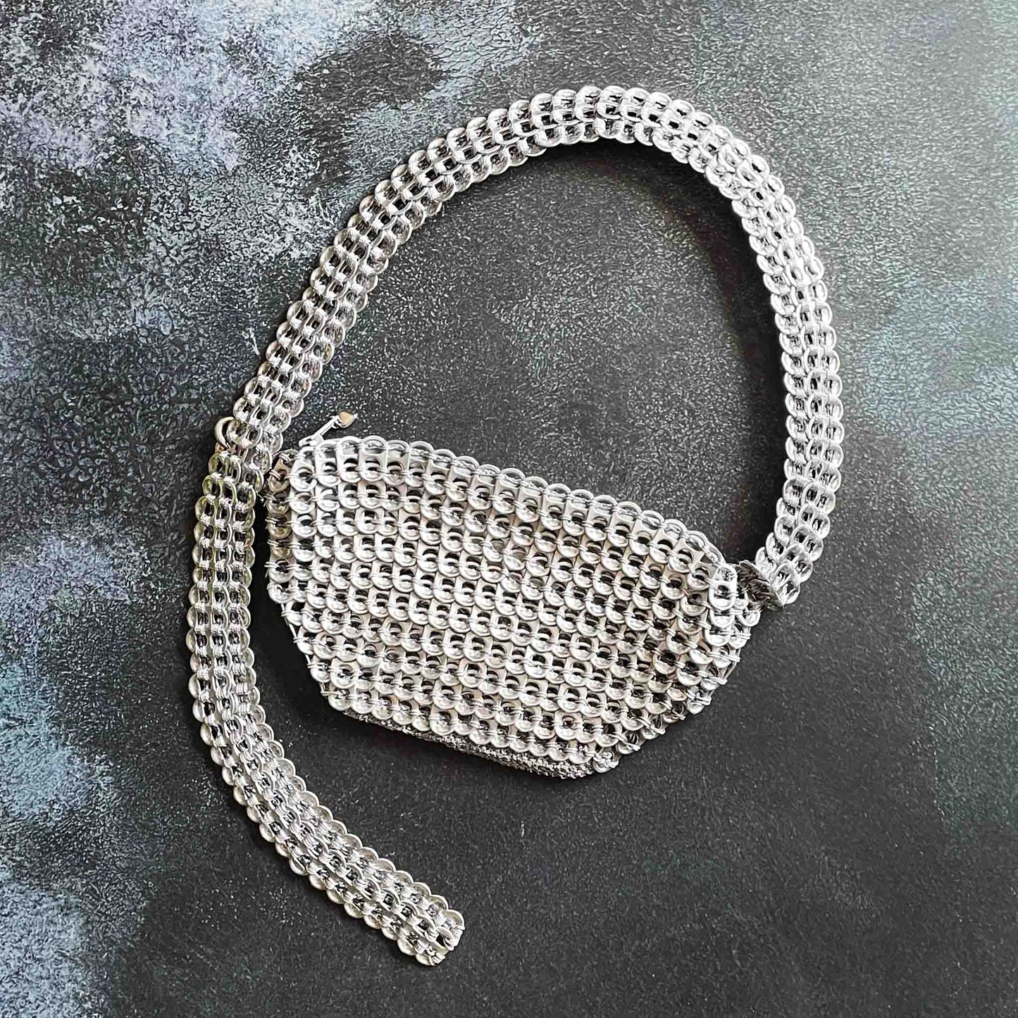 Cross Body Aluminum Can Tab Belt Pack – Recycled, Handmade, Upcycled