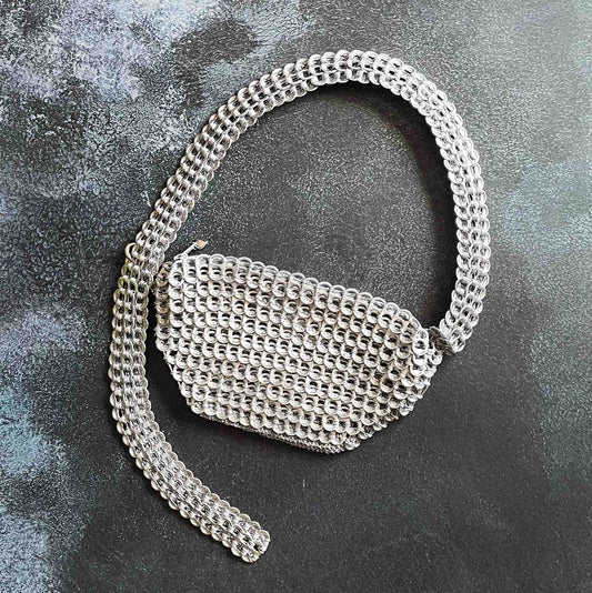Cross Body Aluminum Can Tab Belt Pack – Recycled, Handmade, Upcycled