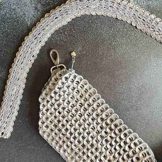 Cross Body Aluminum Can Tab Belt Pack – Recycled, Handmade, Upcycled