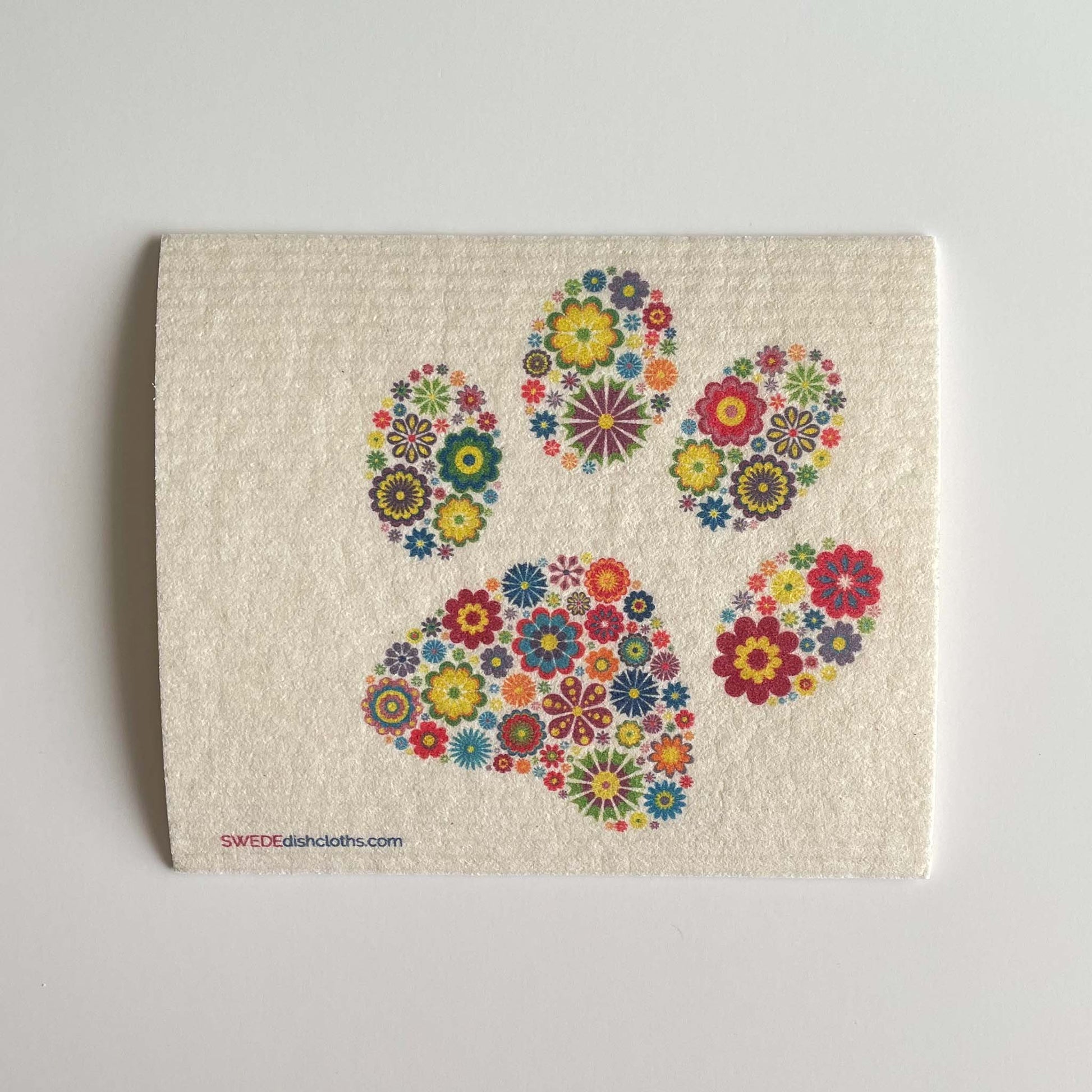 Swedish Dishcloths Colorful Dog Paw