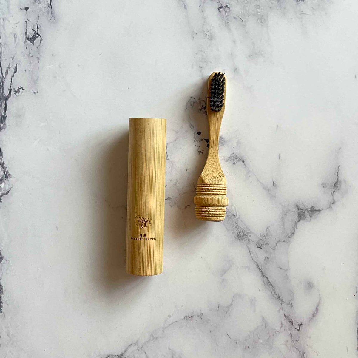All in One Bamboo Travel Toothbrush - Plastic Free, Reusable